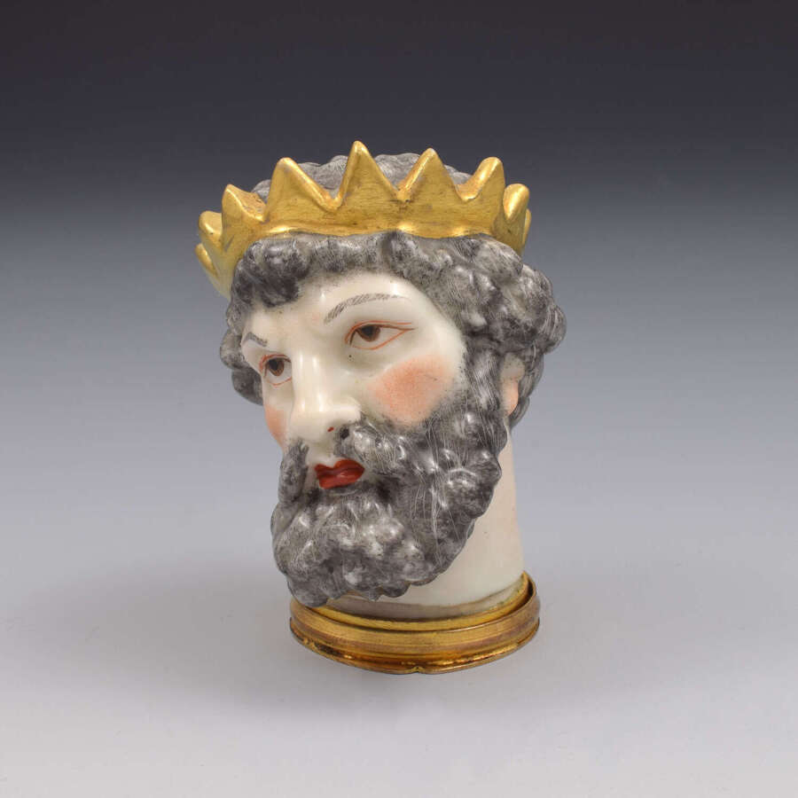 Rare Edme Samson Of Paris Porcelain Neptune Bonbonniere c.1870