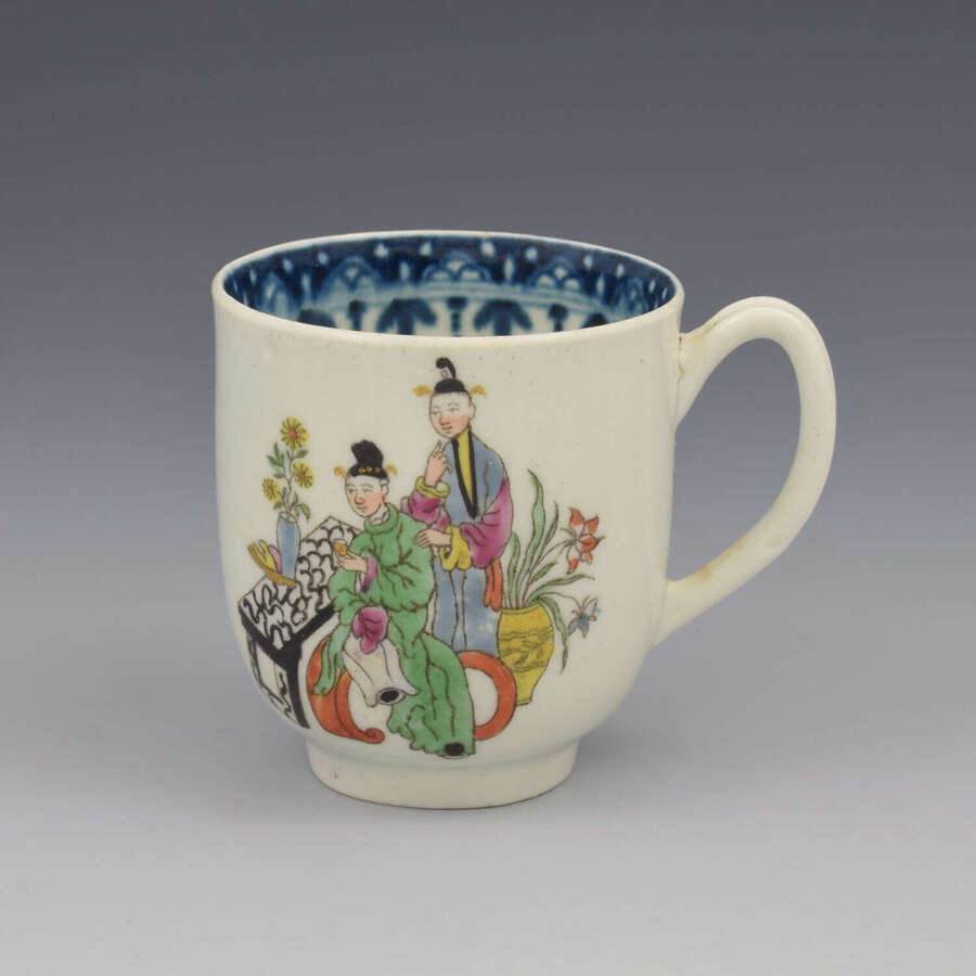 Fine First Period Worcester Porcelain Coffee Cup The Chinese Family c.1770 Mandarin