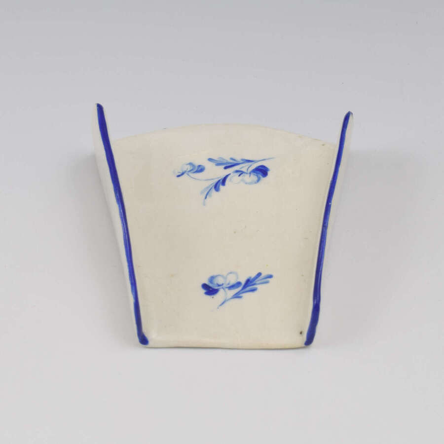 Rare Derby Porcelain Blue Floral Painted Asparagus Server c.1775