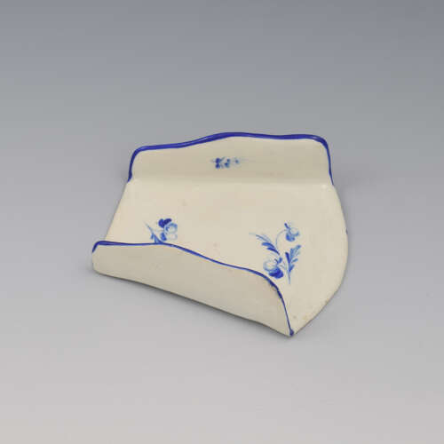 Rare Derby Porcelain Blue Floral Painted Asparagus Server c.1775