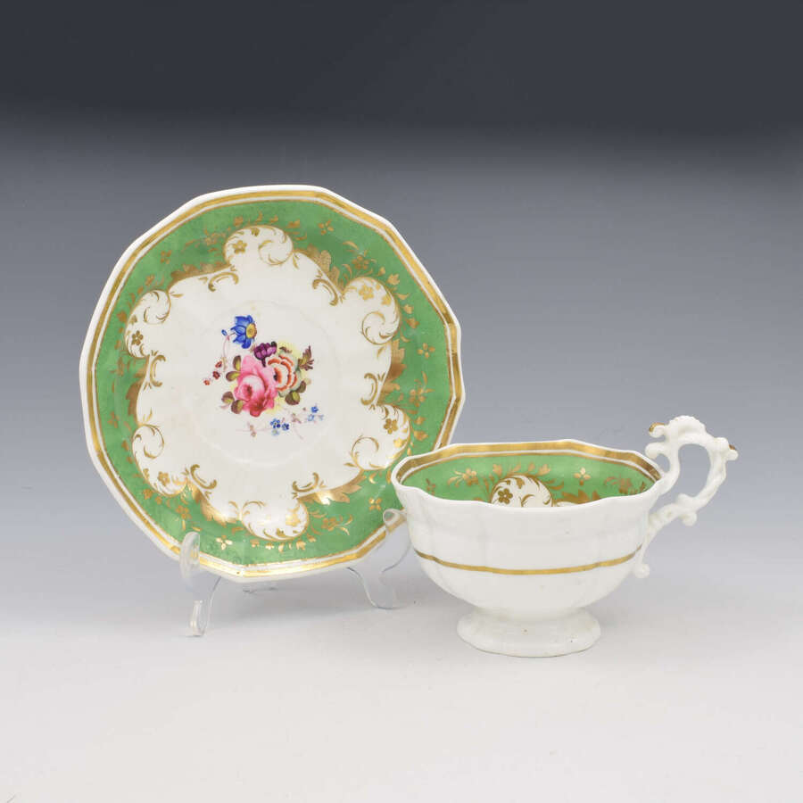 Stunning Regency Porcelain Factory 22 Teacup & Saucer c.1825