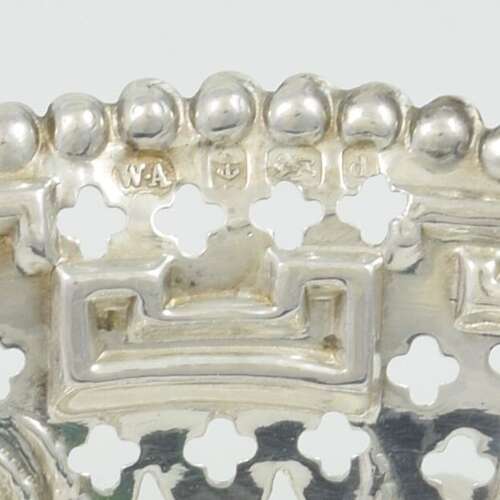 Pretty Edwardian Pierced Silver Trinket Dish Chinoiseries Scenes