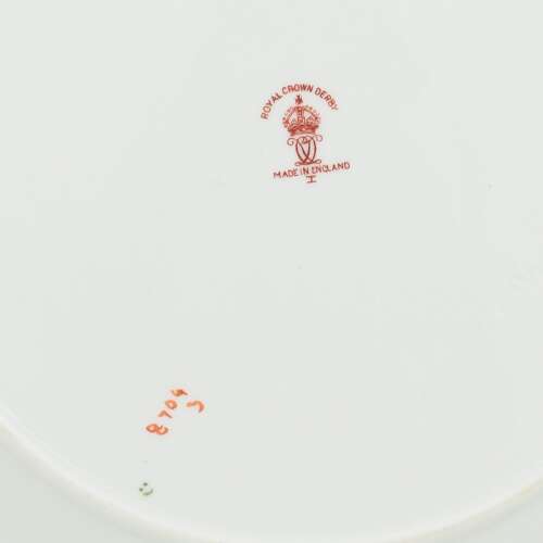Stunning Antique Royal Crown Derby Lobed Imari Dessert Plate Patt. 8704 a)