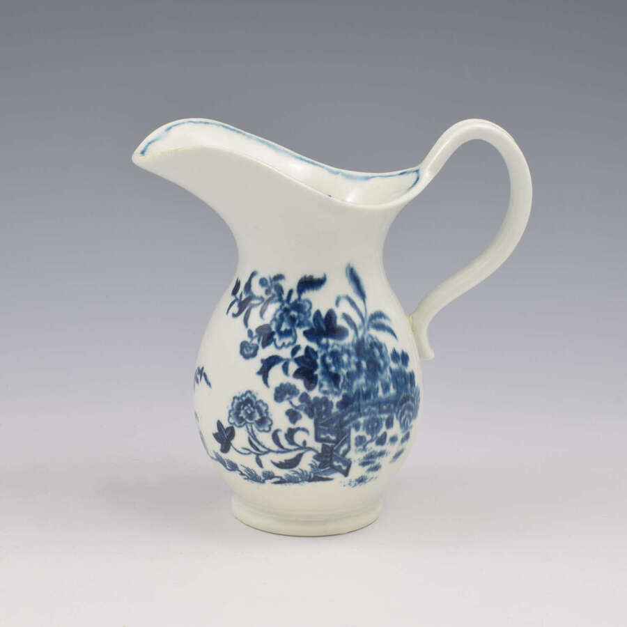 Rare Shape Dr Wall / First Period Worcester Porcelain Milk Jug / Water Ewer c.1770
