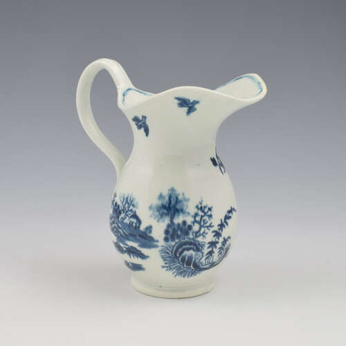 Rare Shape Dr Wall / First Period Worcester Porcelain Milk Jug / Water Ewer c.1770