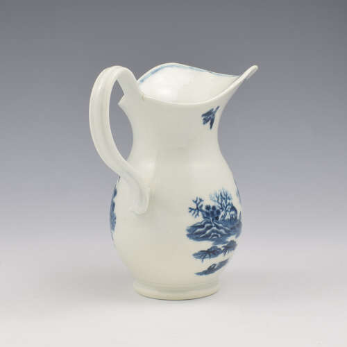 Rare Shape Dr Wall / First Period Worcester Porcelain Milk Jug / Water Ewer c.1770