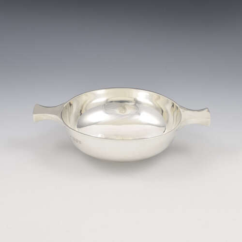 Large Antique Edwardian Sterling Silver Quaich Chester Nathan & Hayes
