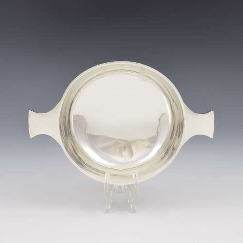 Large Antique Edwardian Sterling Silver Quaich Chester Nathan & Hayes