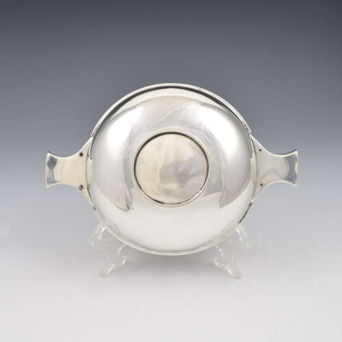 Large Antique Edwardian Sterling Silver Quaich Chester Nathan & Hayes
