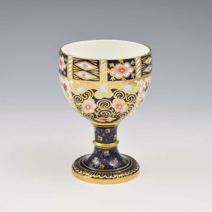 Rare Vintage 1950s Royal Crown Derby Porcelain Wine Goblet Imari Patt. 2451