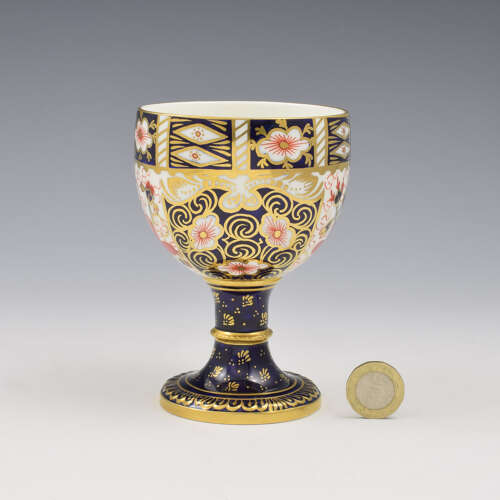 Rare Vintage 1950s Royal Crown Derby Porcelain Wine Goblet Imari Patt. 2451