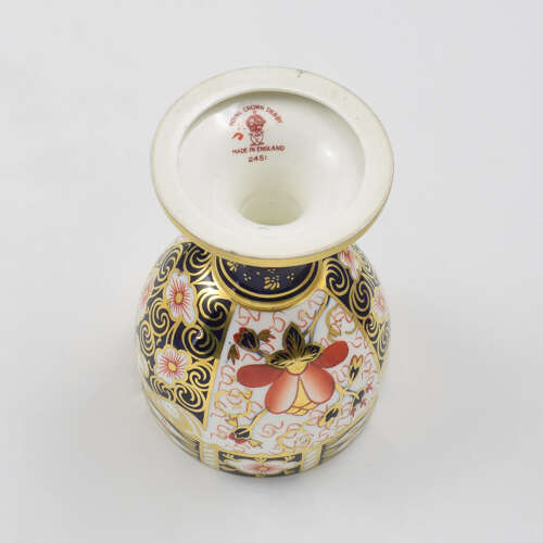 Rare Vintage 1950s Royal Crown Derby Porcelain Wine Goblet Imari Patt. 2451