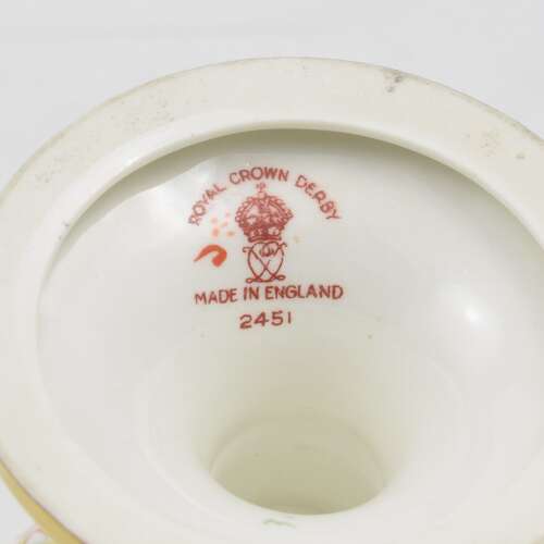 Rare Vintage 1950s Royal Crown Derby Porcelain Wine Goblet Imari Patt. 2451