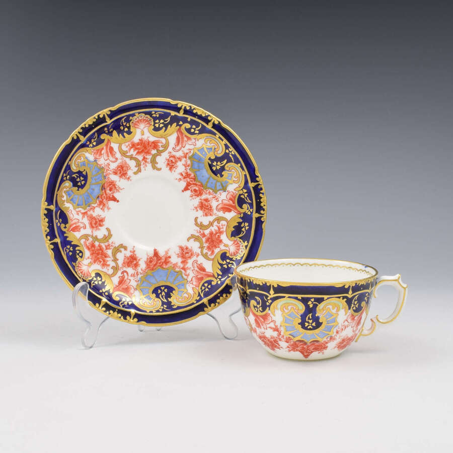 Antique Edwardian Royal Crown Derby Teacup & Saucer Patt. 5563