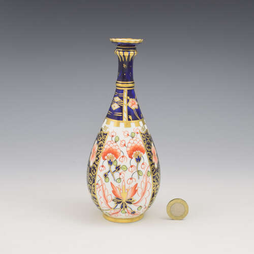 Antique Royal Crown Derby Porcelain Stem Vase Imari Witches Patt. 6299