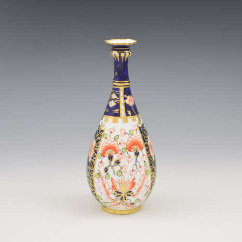 Antique Royal Crown Derby Porcelain Stem Vase Imari Witches Patt. 6299