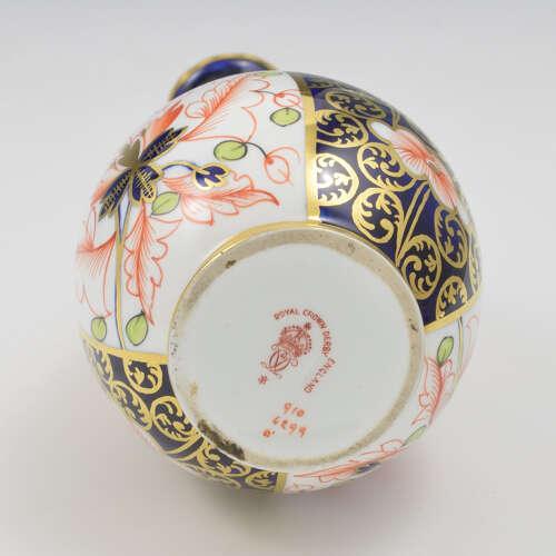 Antique Royal Crown Derby Porcelain Stem Vase Imari Witches Patt. 6299