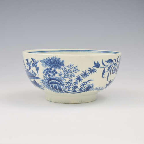 Fine Dr Wall / First Period Worcester Large Porcelain Fence Patt. Slop Bowl c.1775