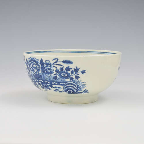 Fine Dr Wall / First Period Worcester Large Porcelain Fence Patt. Slop Bowl c.1775