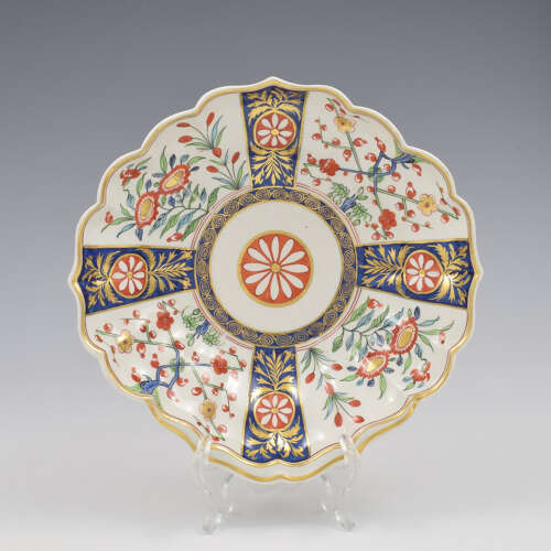 Rare Dr Wall First Period Worcester Porcelain Rich Queen's Shell Shaped Dessert Dish 1770