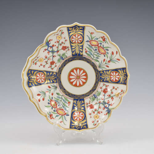 Rare Dr Wall First Period Worcester Porcelain Rich Queen's Shell Shaped Dessert Dish 1770