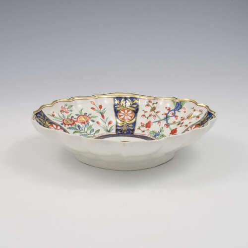 Rare Dr Wall First Period Worcester Porcelain Rich Queen's Shell Shaped Dessert Dish 1770